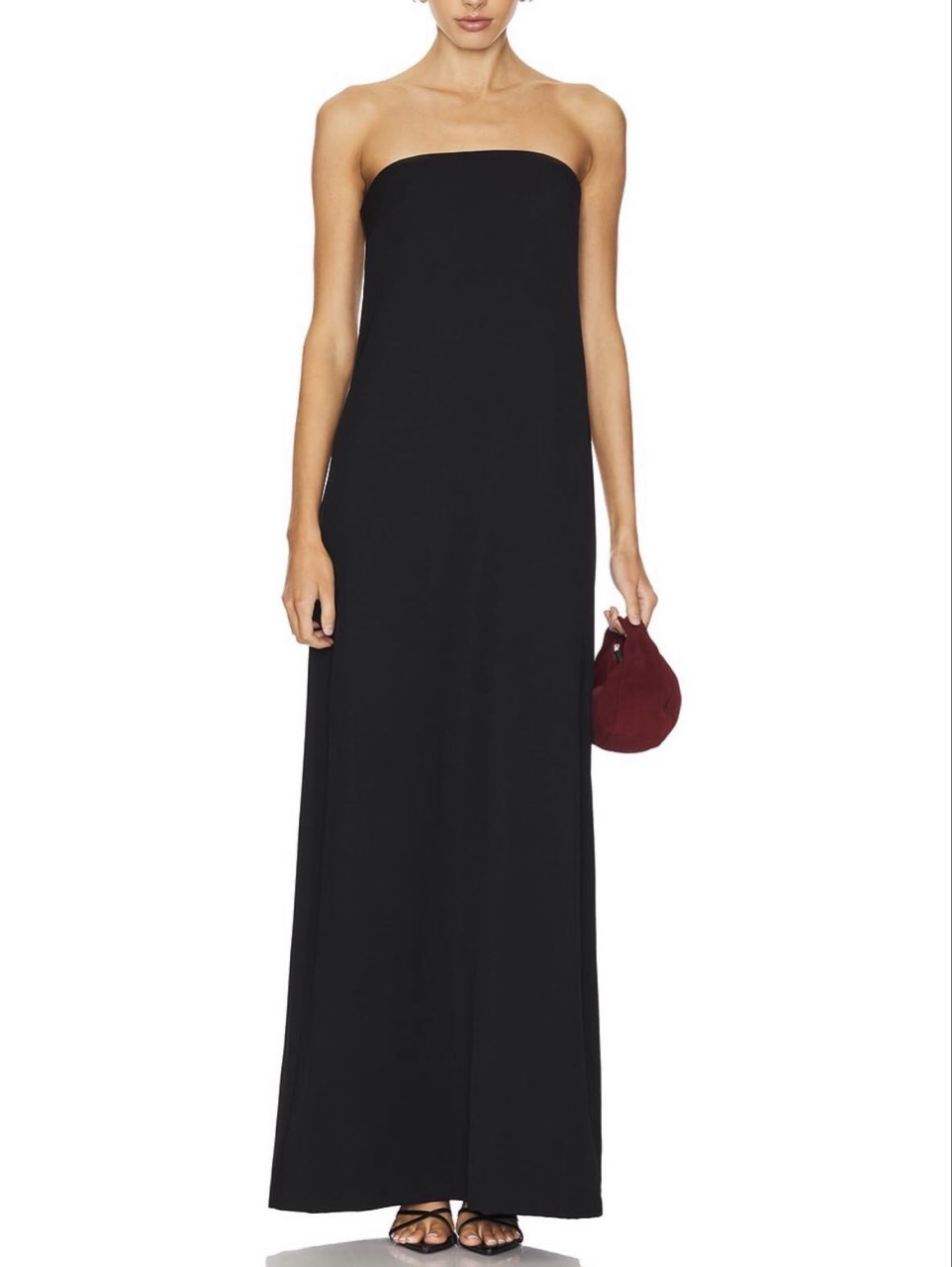 Black Strapless Maxi Dress