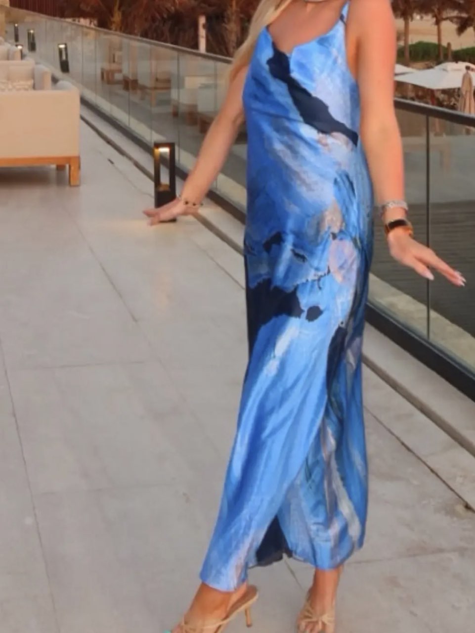 Significant Other Alis Maxi Dress in Petrol Bloom