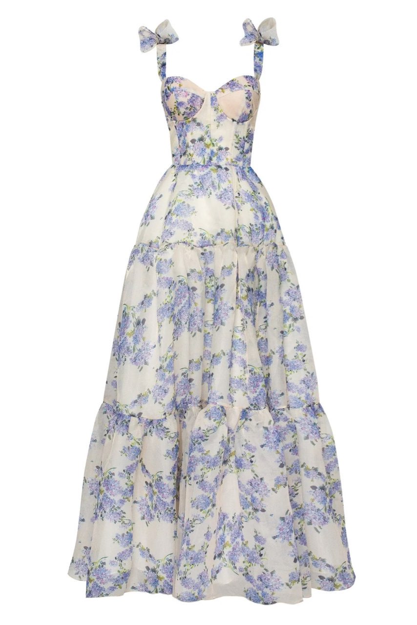 Hydrangea corset gown