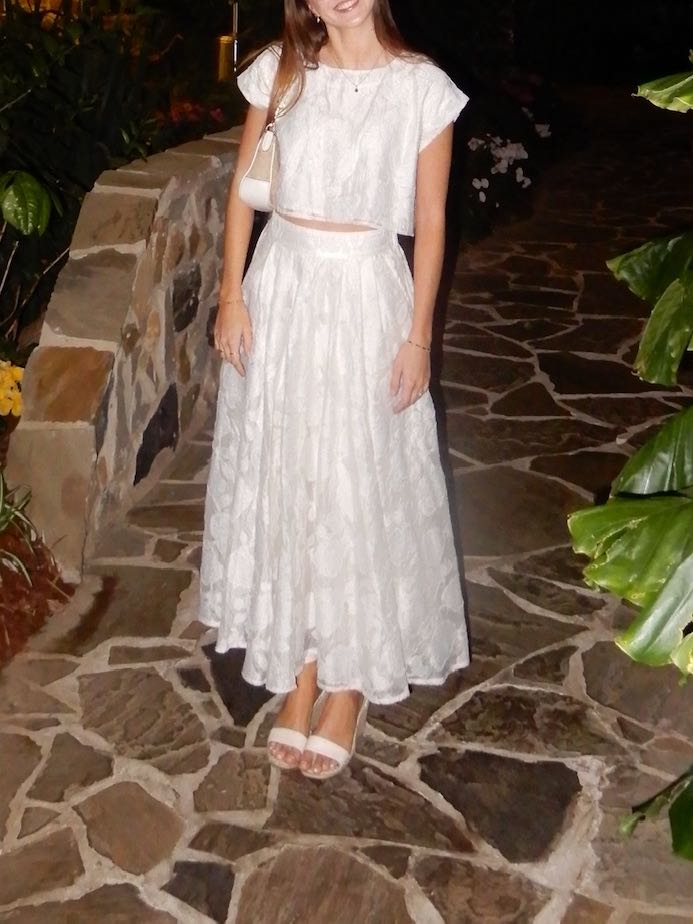 White Skirt Set