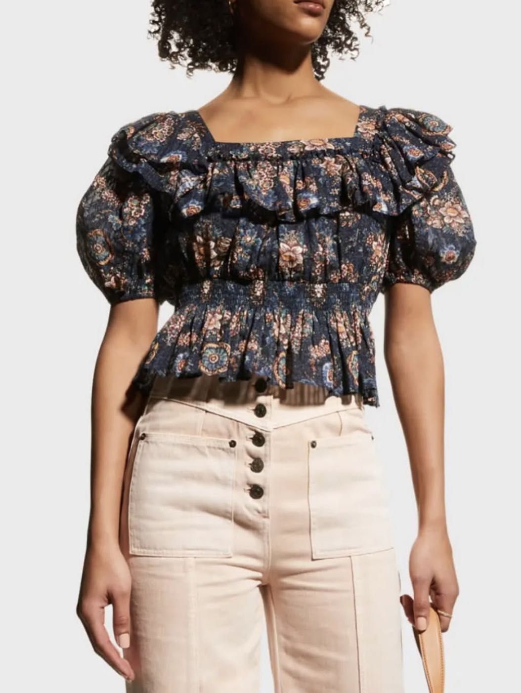 Floral Puff Sleeve Top