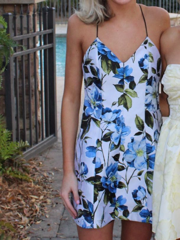 Tayla floral jackard mini dress
