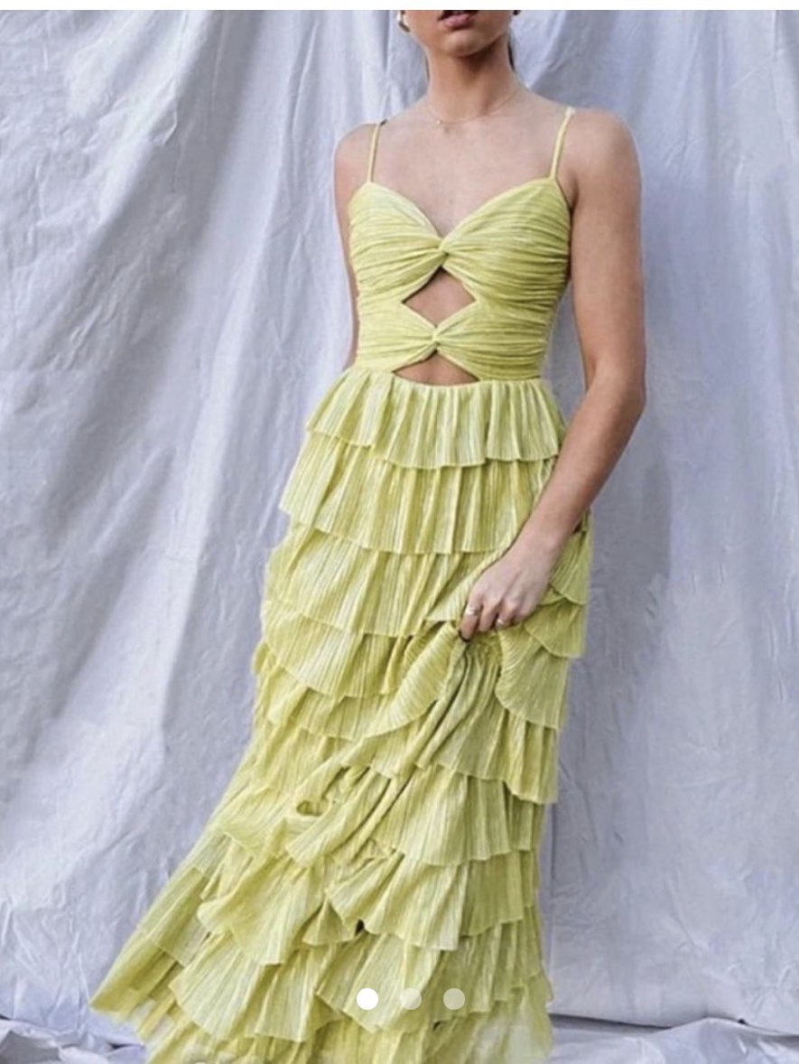 Gianni Bini green/yellow formal dress