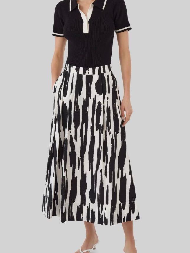 Zara Printed Midi skirt