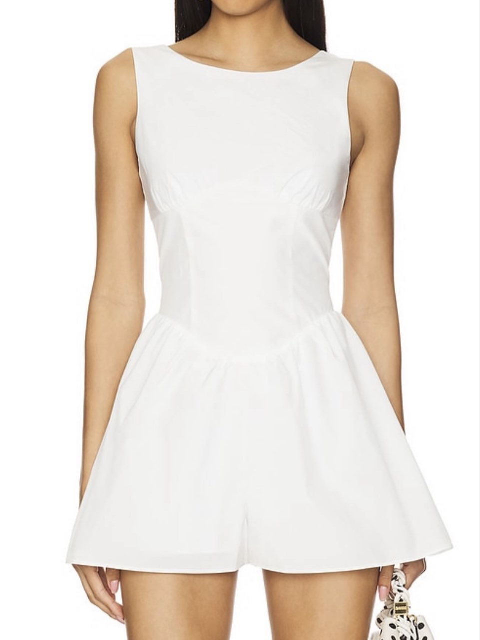 White Sleeveless Romper