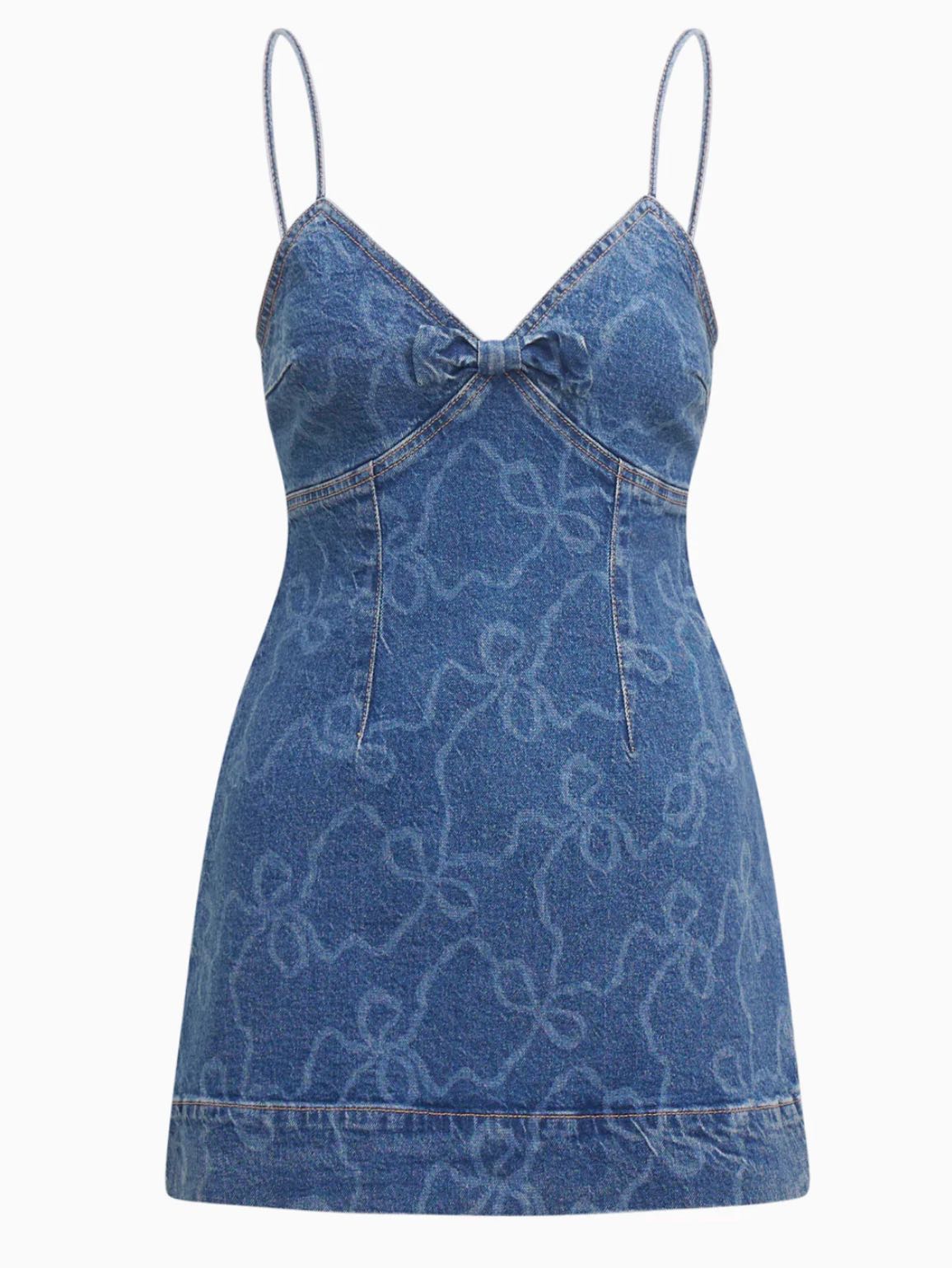 lsf denim bow dress