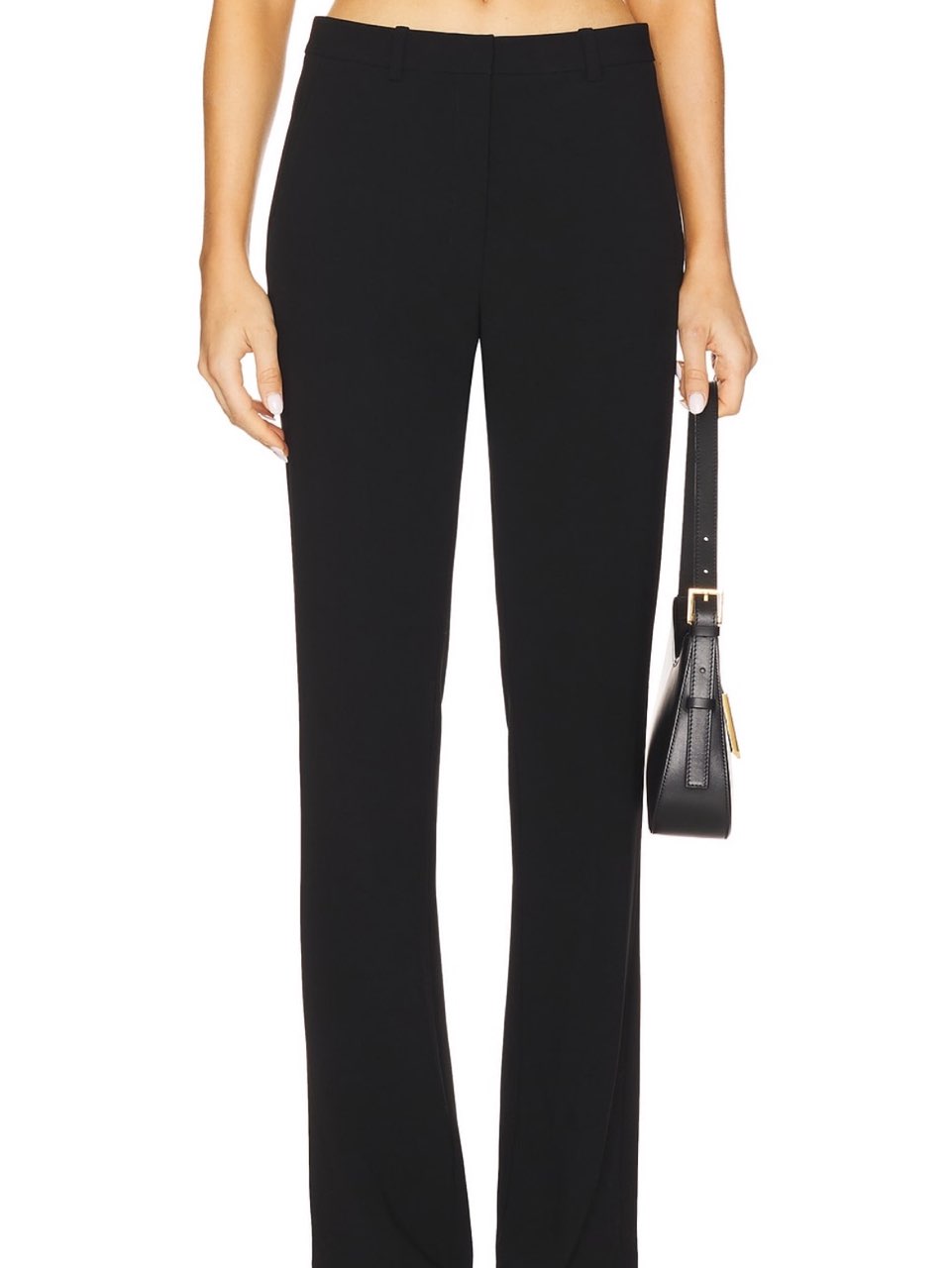 Black Tailored Wide-Leg Pants