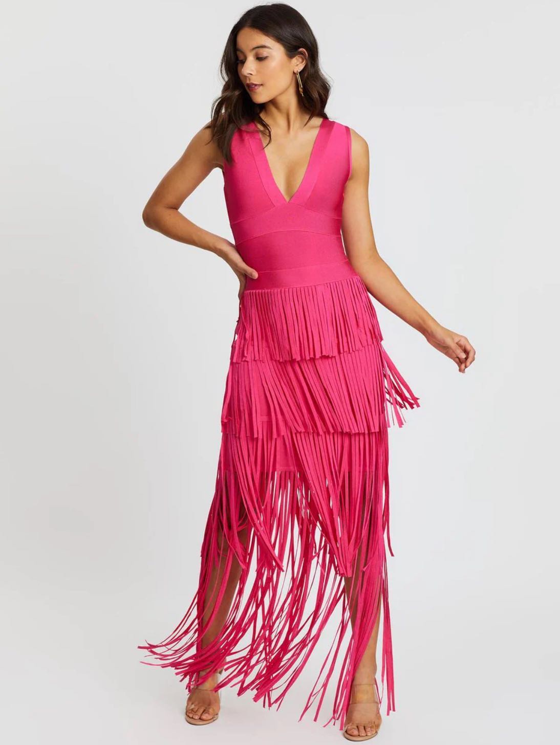 Dimension fringe dress