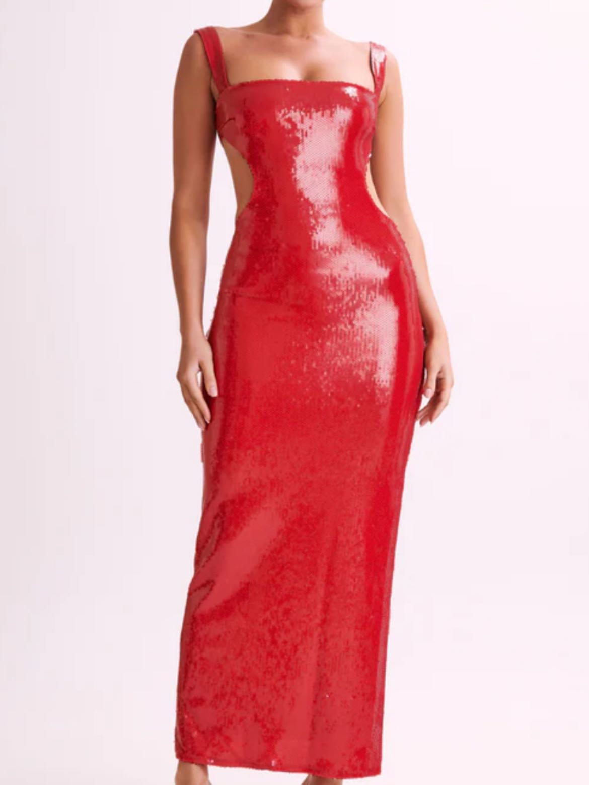 Doris Sequin Cut Out Maxi