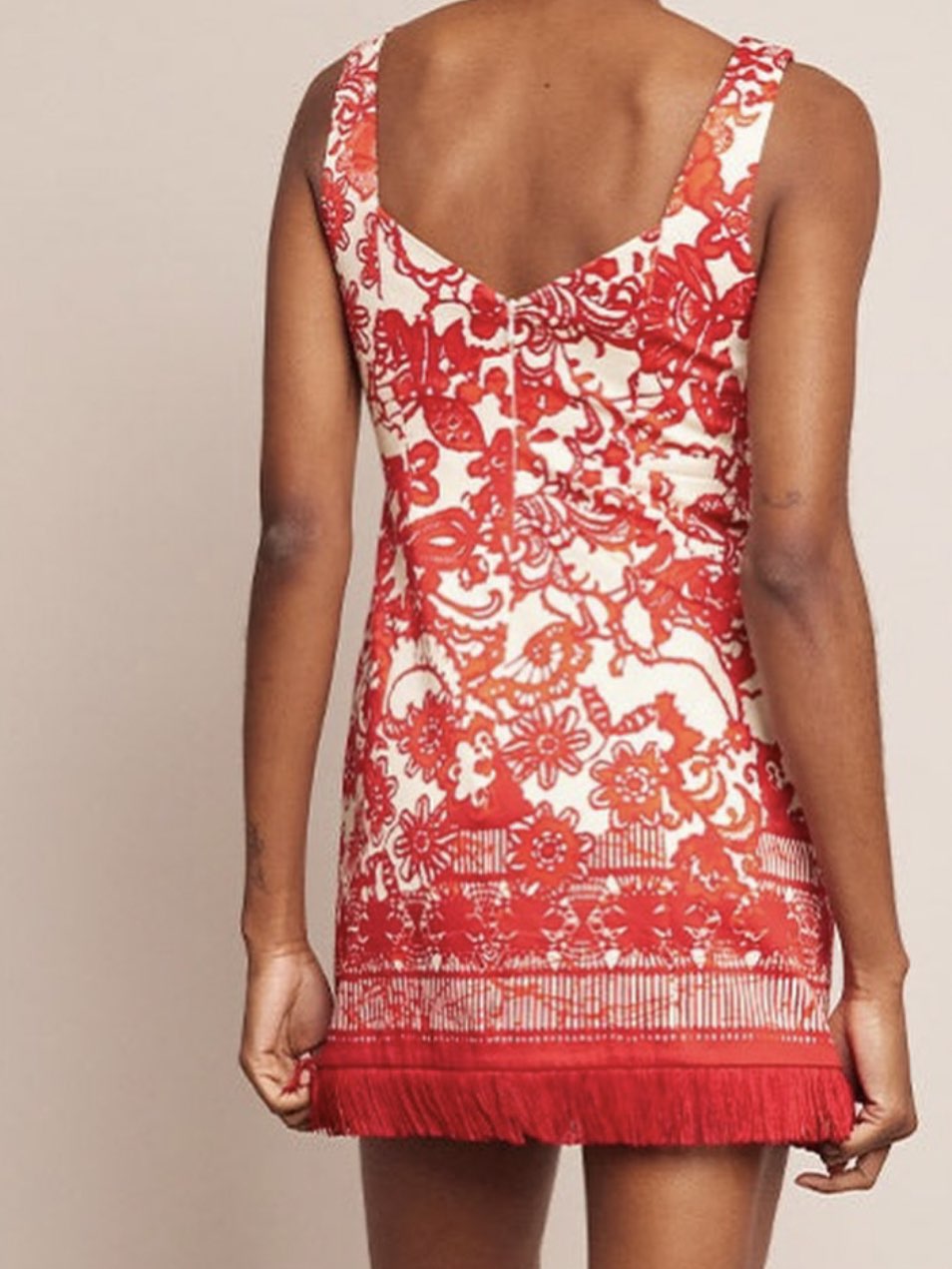 Red Floral Mini Dress