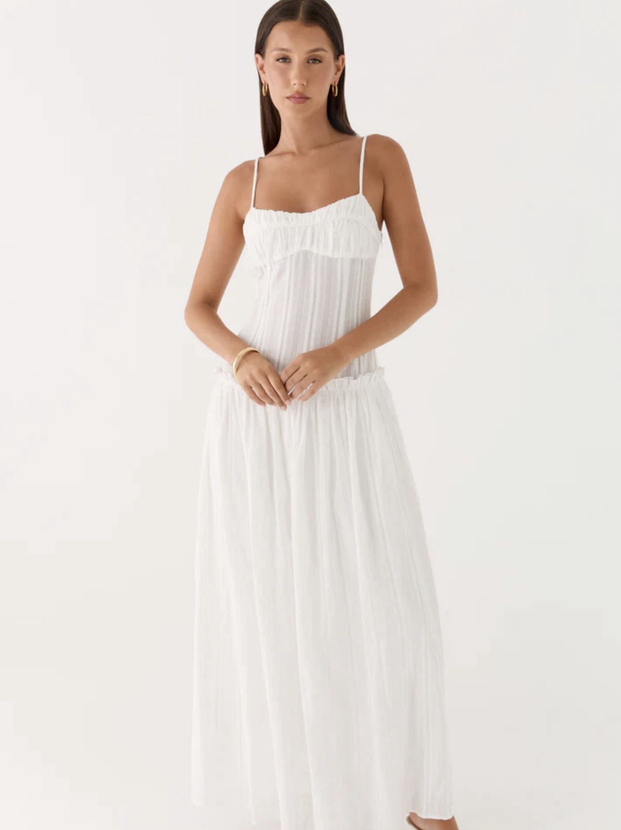 White Drop Waist Dress