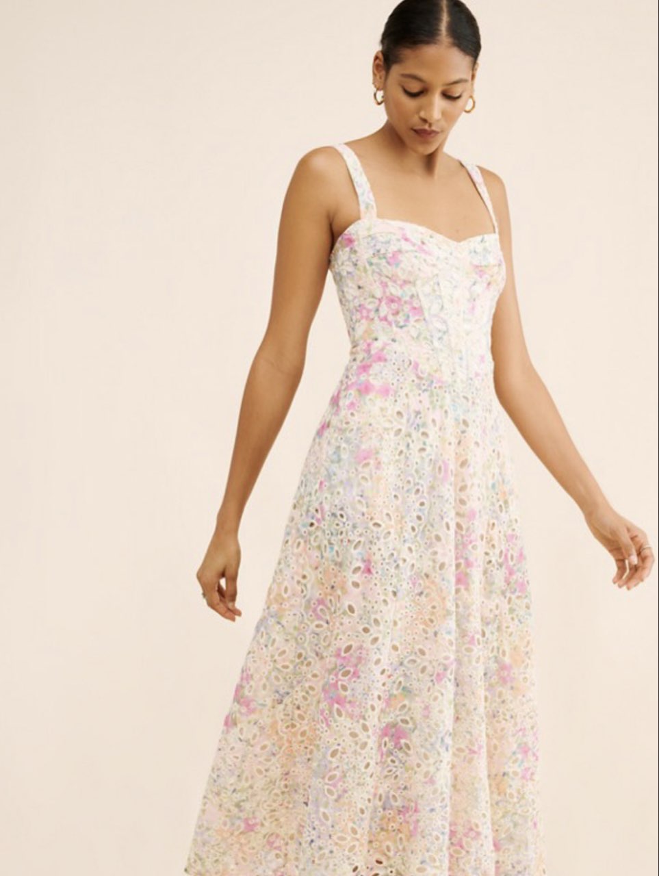 Bardot lilah corset midi dress in multi