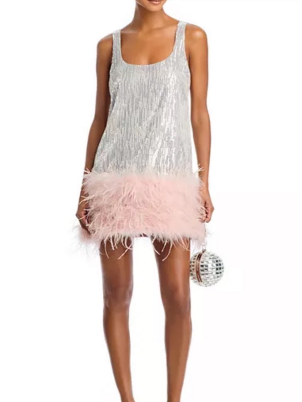 Pink Feather Disco Dress