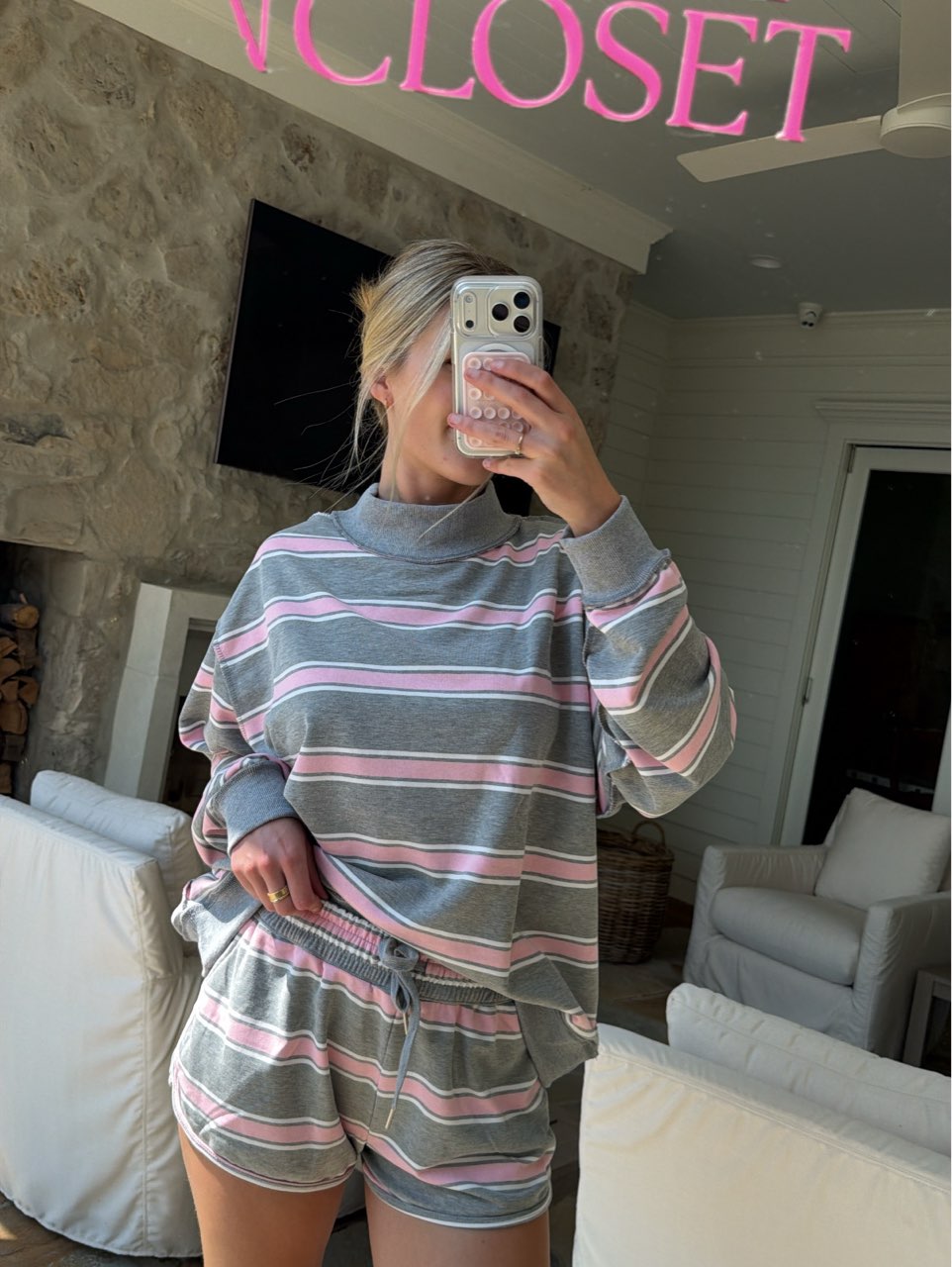 Striped Lounge Set