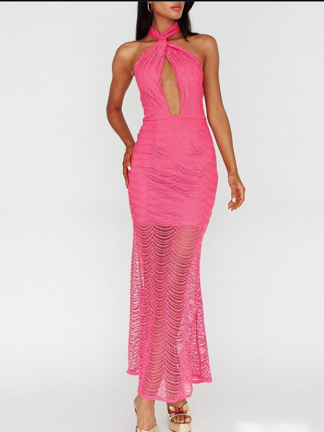 Costa Halterneck Midi Dress