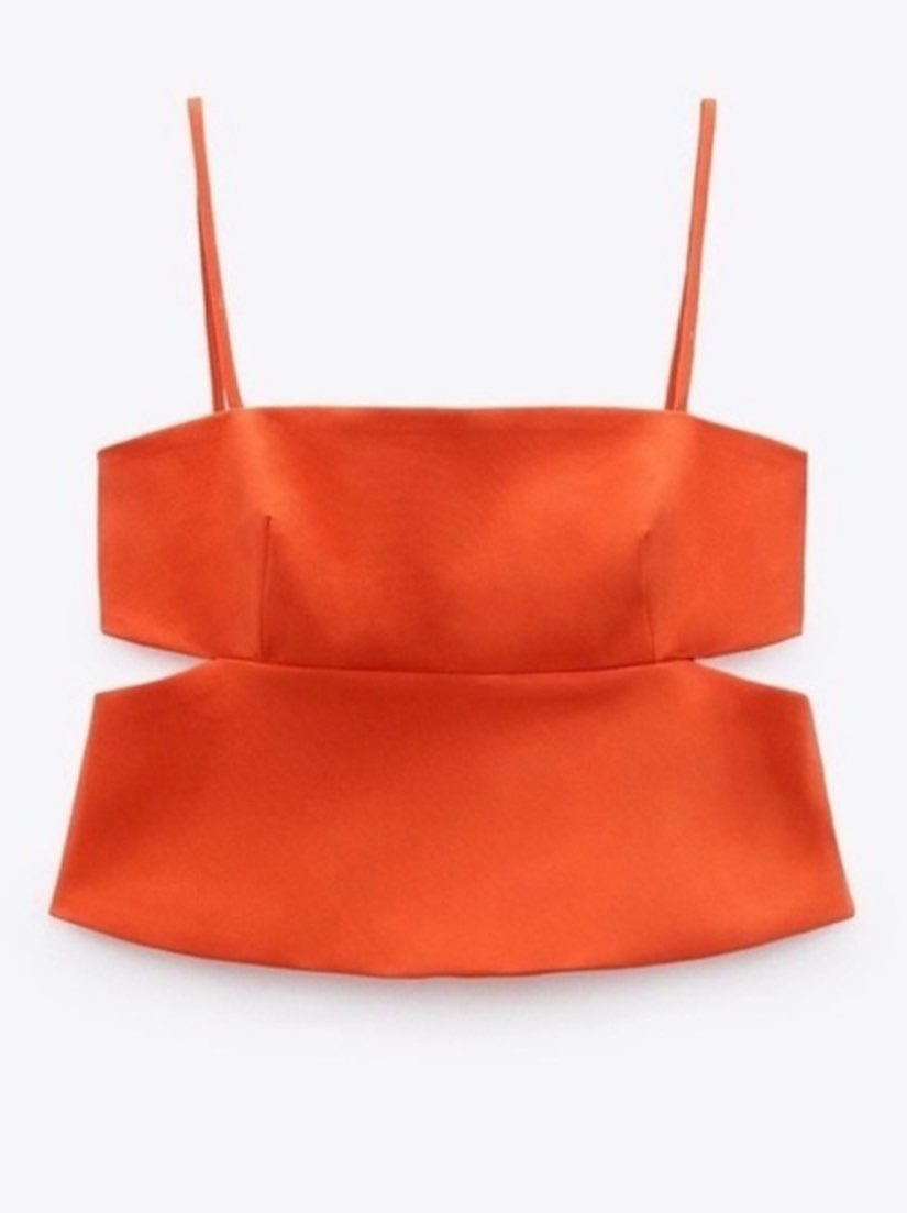Orange Cut-Out Tank