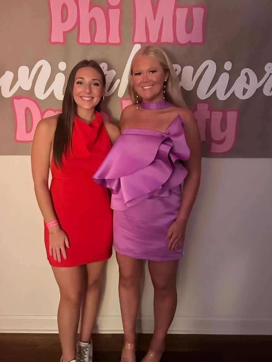 Funky purple cocktail dress