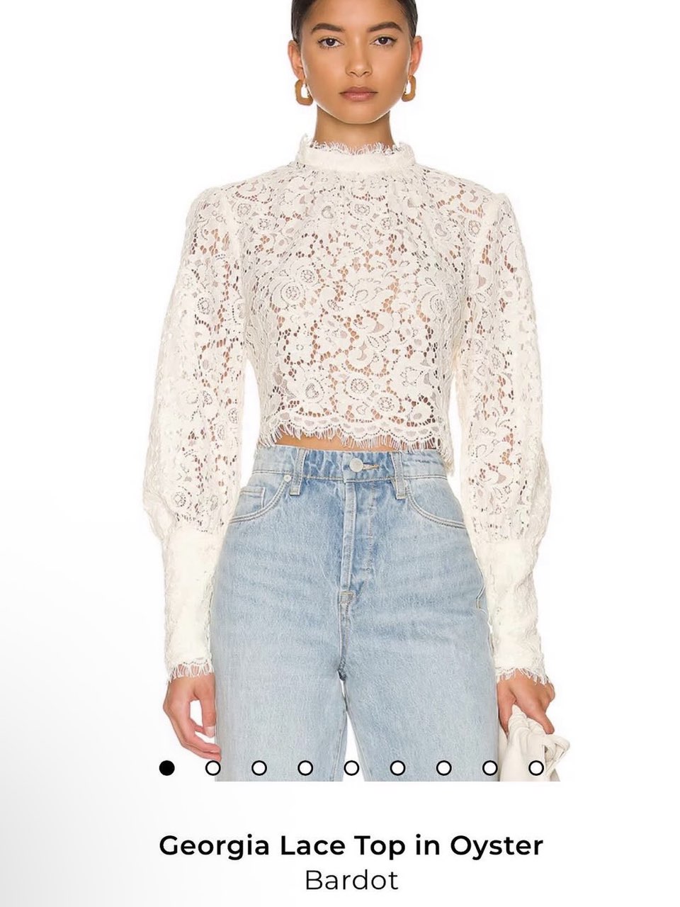 Georgia Lace Top in Oyster