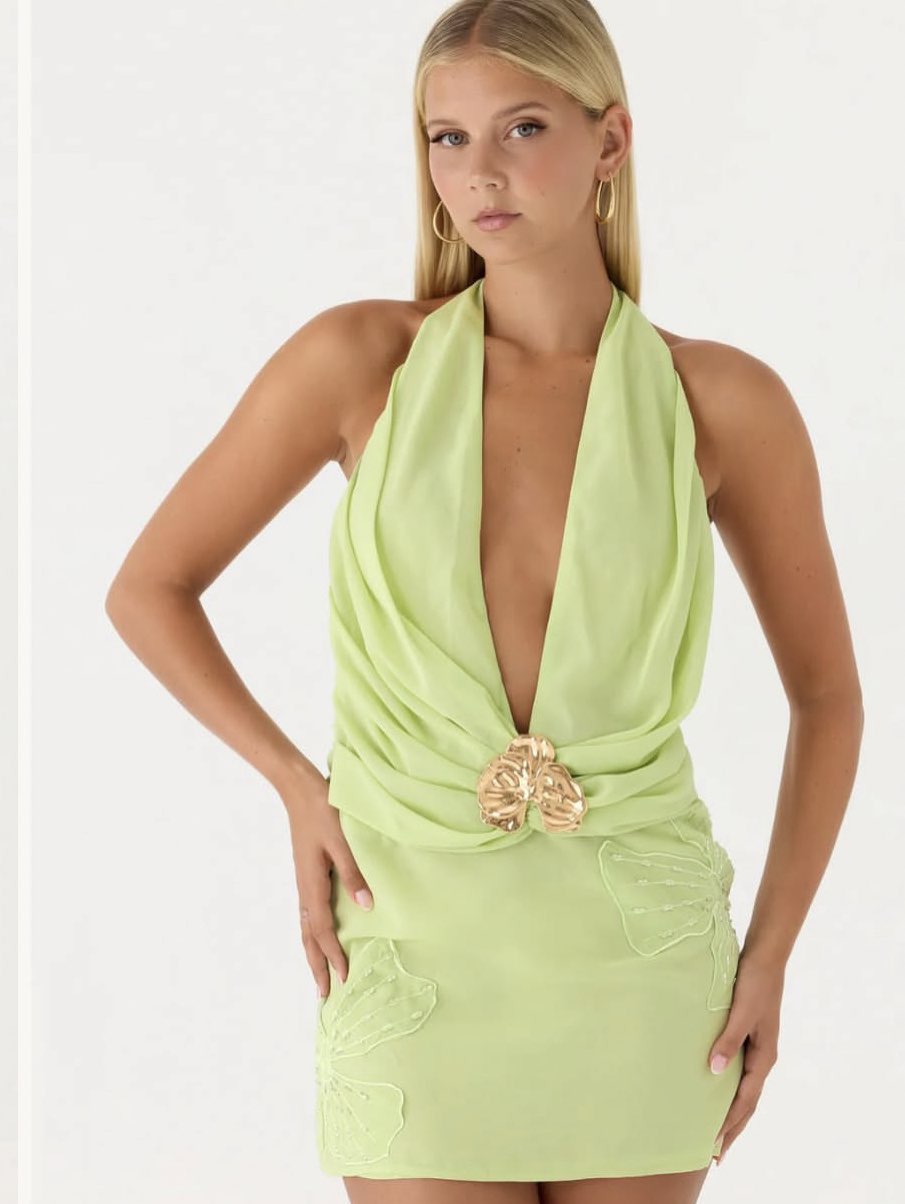 Cult Gaia Serita Halter Mini Dress