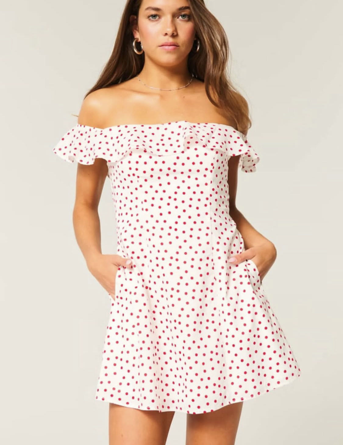 Red Polka dot dress
