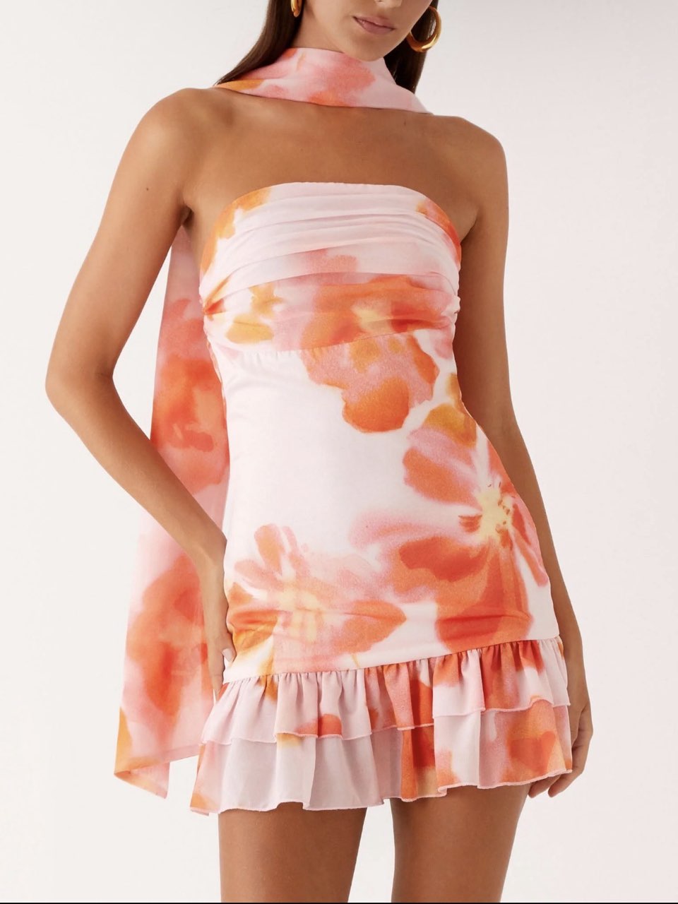 Manon Mini Dress with Scarf