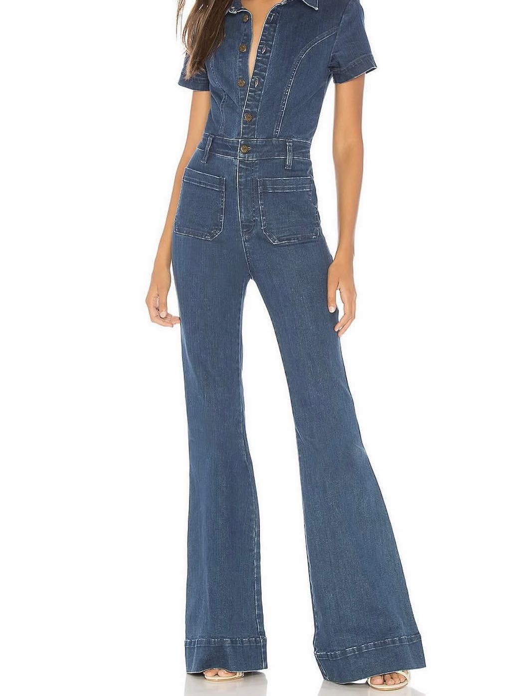 Show me your Mumu denim jumpsuit