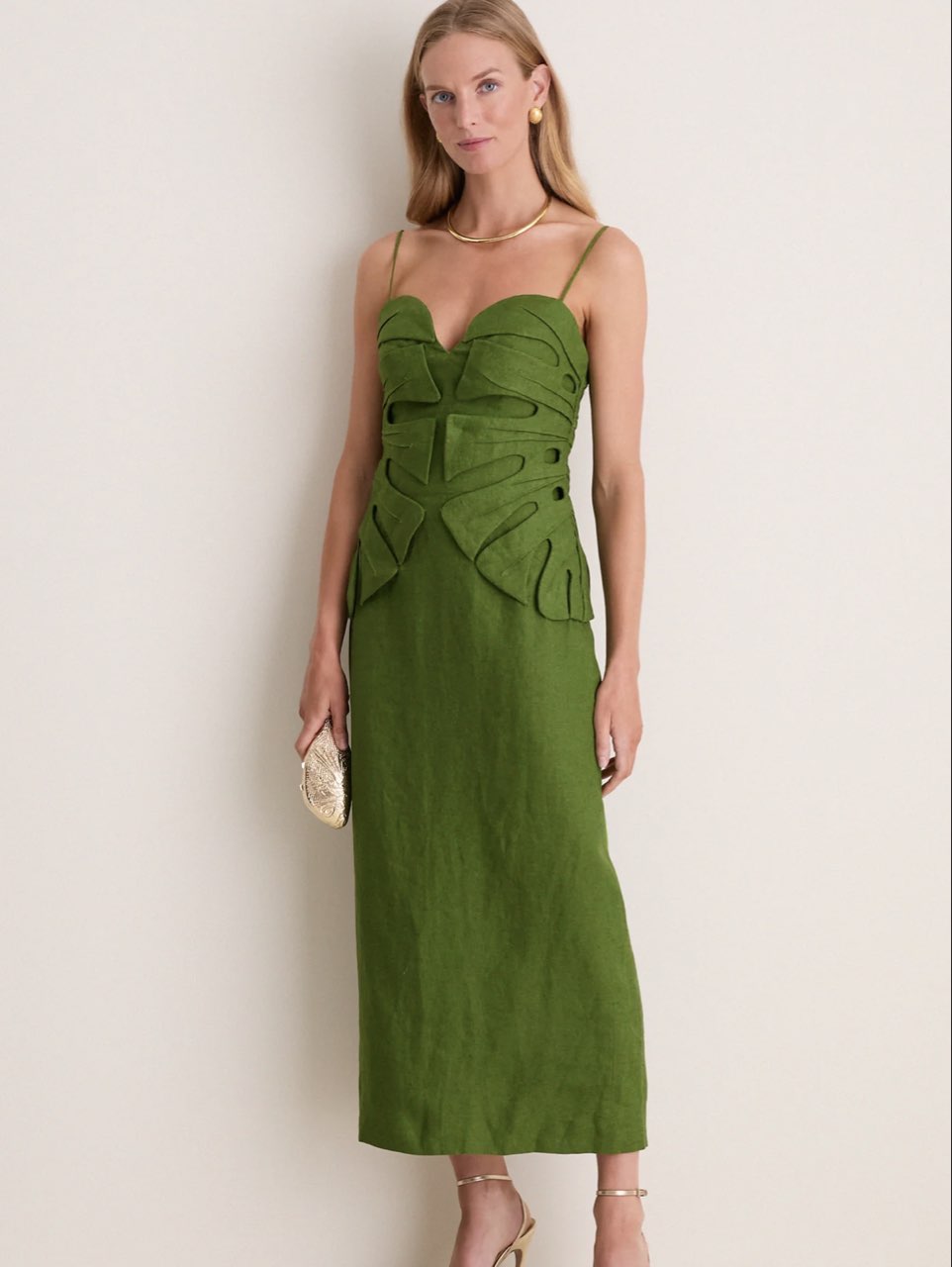 Farm Rio Monstera Green Dress