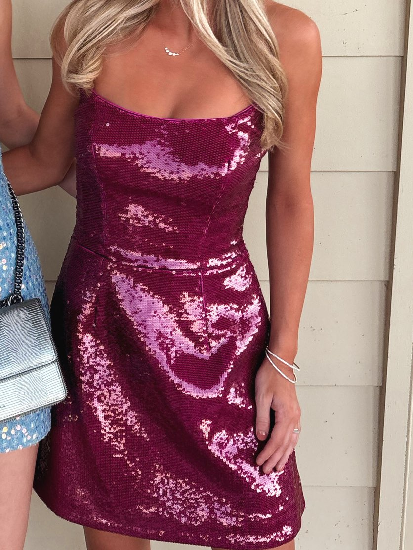 Dark Pink Sequin Dress