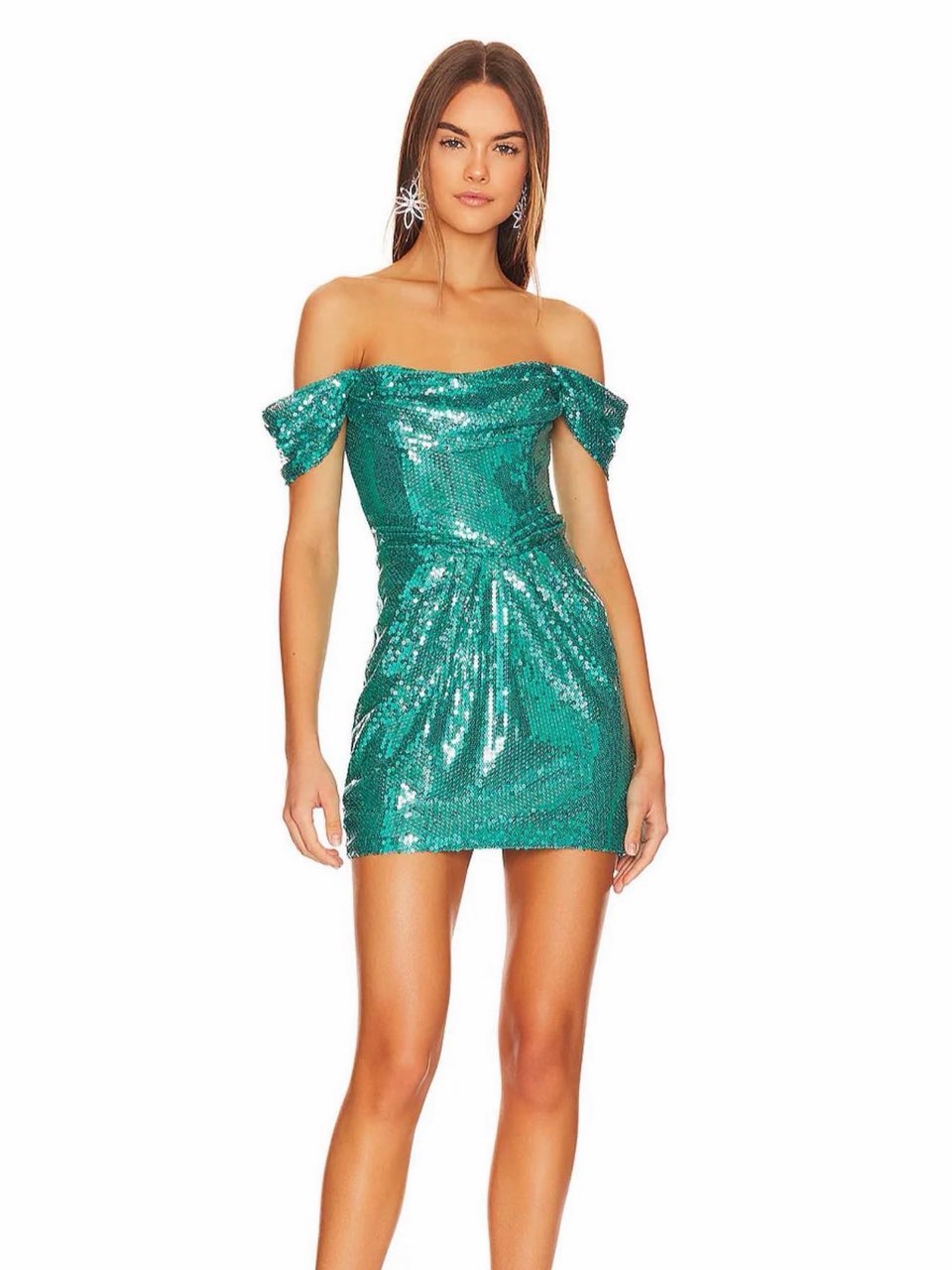 Green Sequin Mini Dress