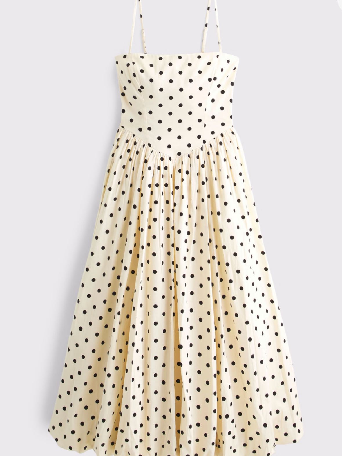Dipped-Waist Bubble Hem Midi Dress