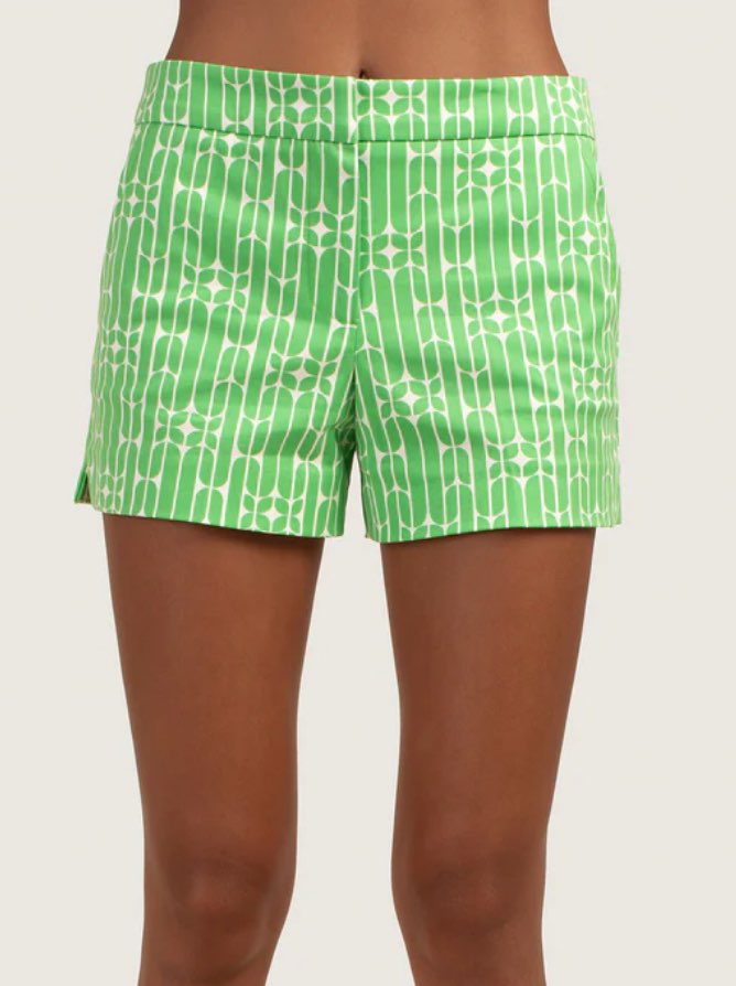 Corbin 2 Green Patterned Shorts