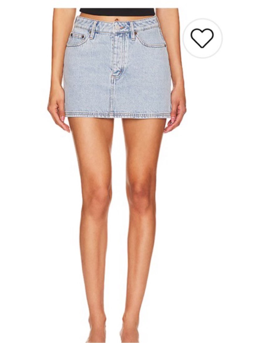Light Wash Denim Mini Skirt