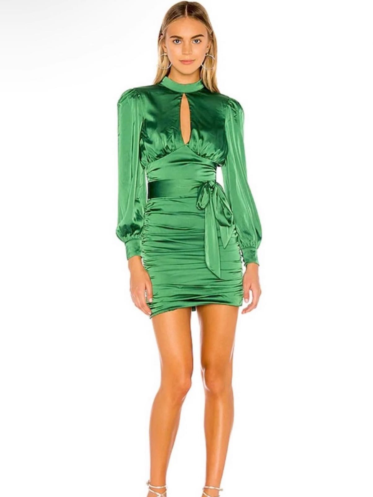 Green cocktail dress