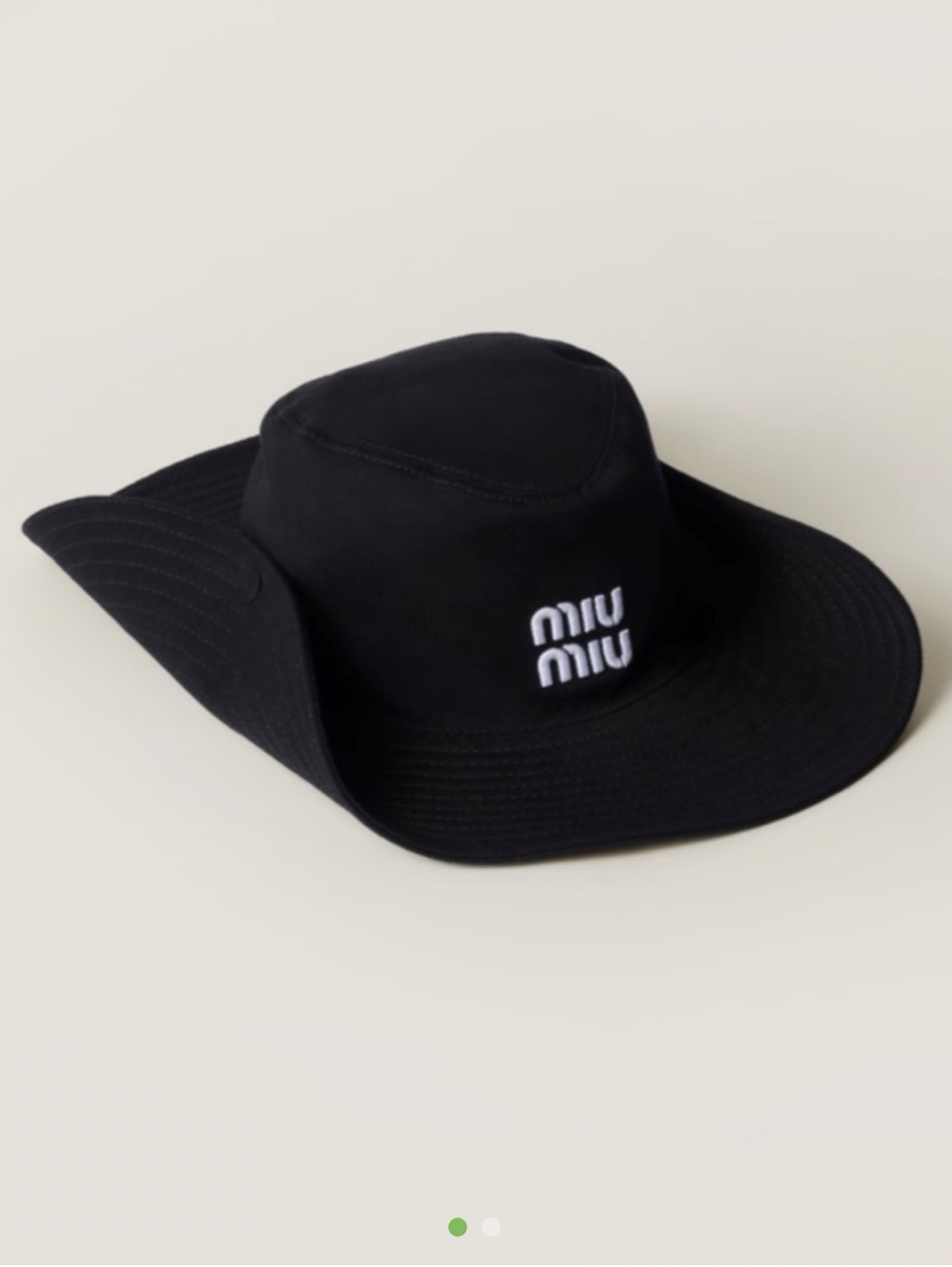 Black Miu Miu Wide-Brim Hat