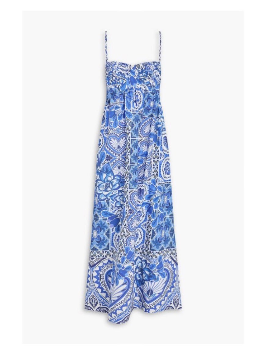 blue floral dress