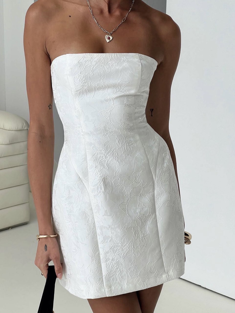 Heaven Sent Strapless Mini Dress