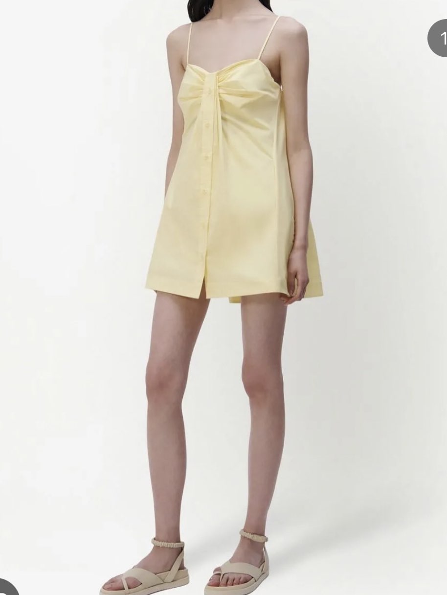 Light Yellow Bow-Front Romper