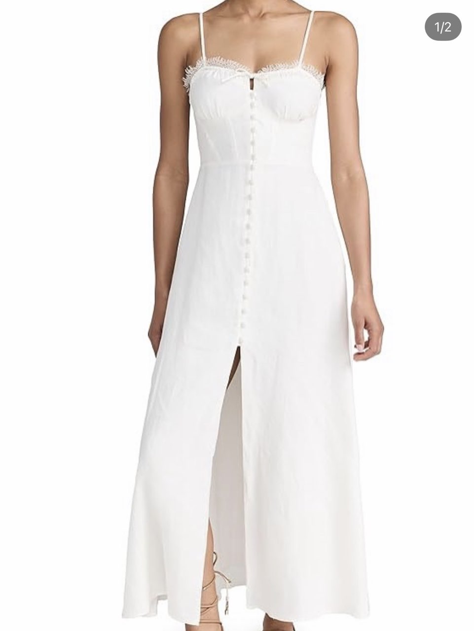 white loveshack fancy maxi dress
