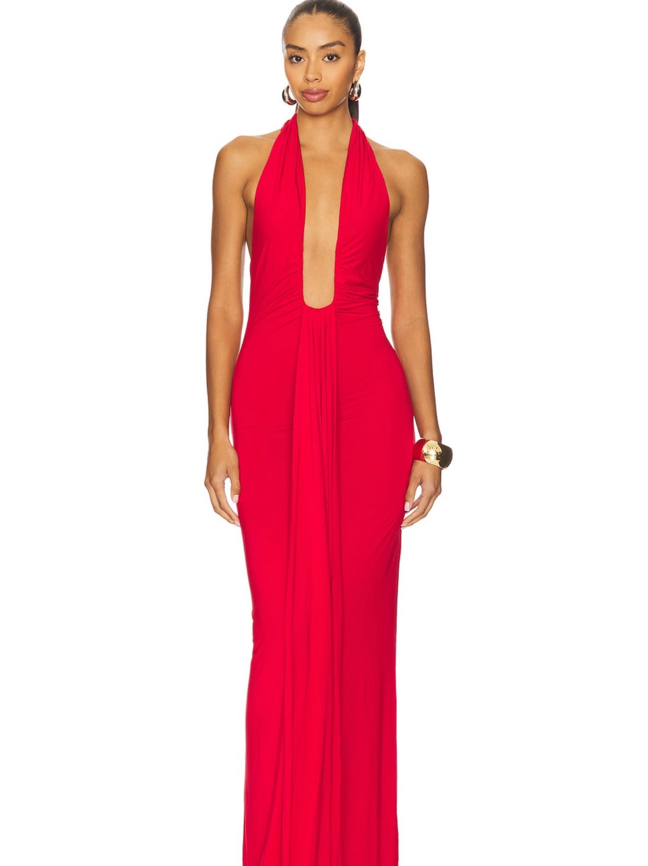 Red formal dress