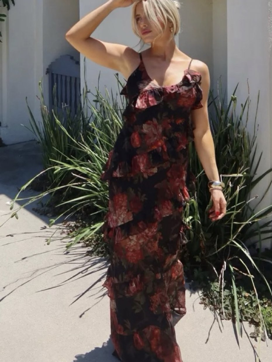 Floral Ruffle Maxi Dress