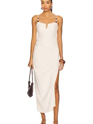 Seven wonders cream midi dress