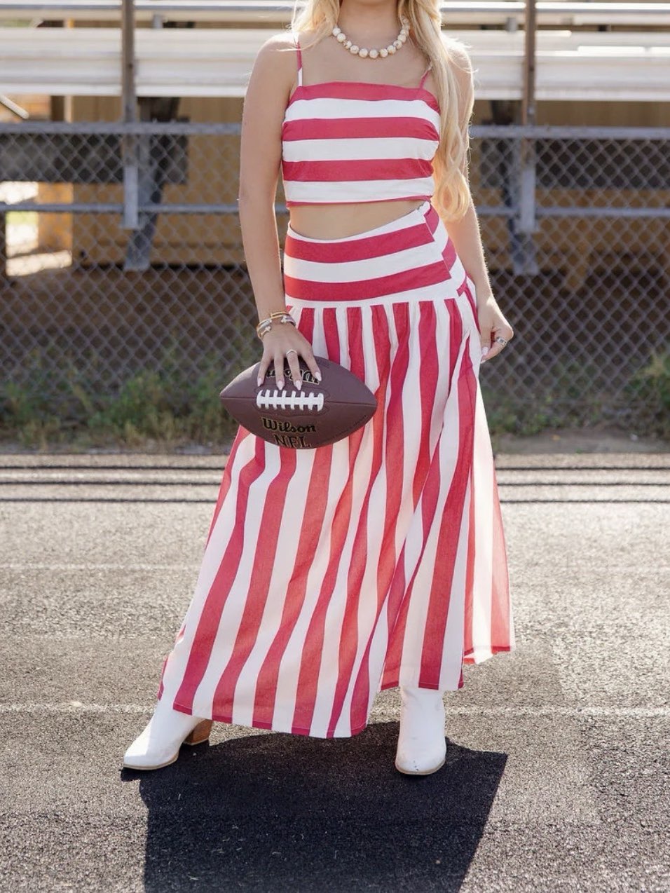 Red striped set