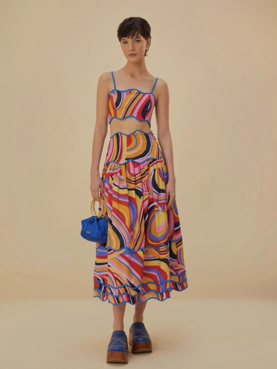 Farm Rio Multicolor Waves Set