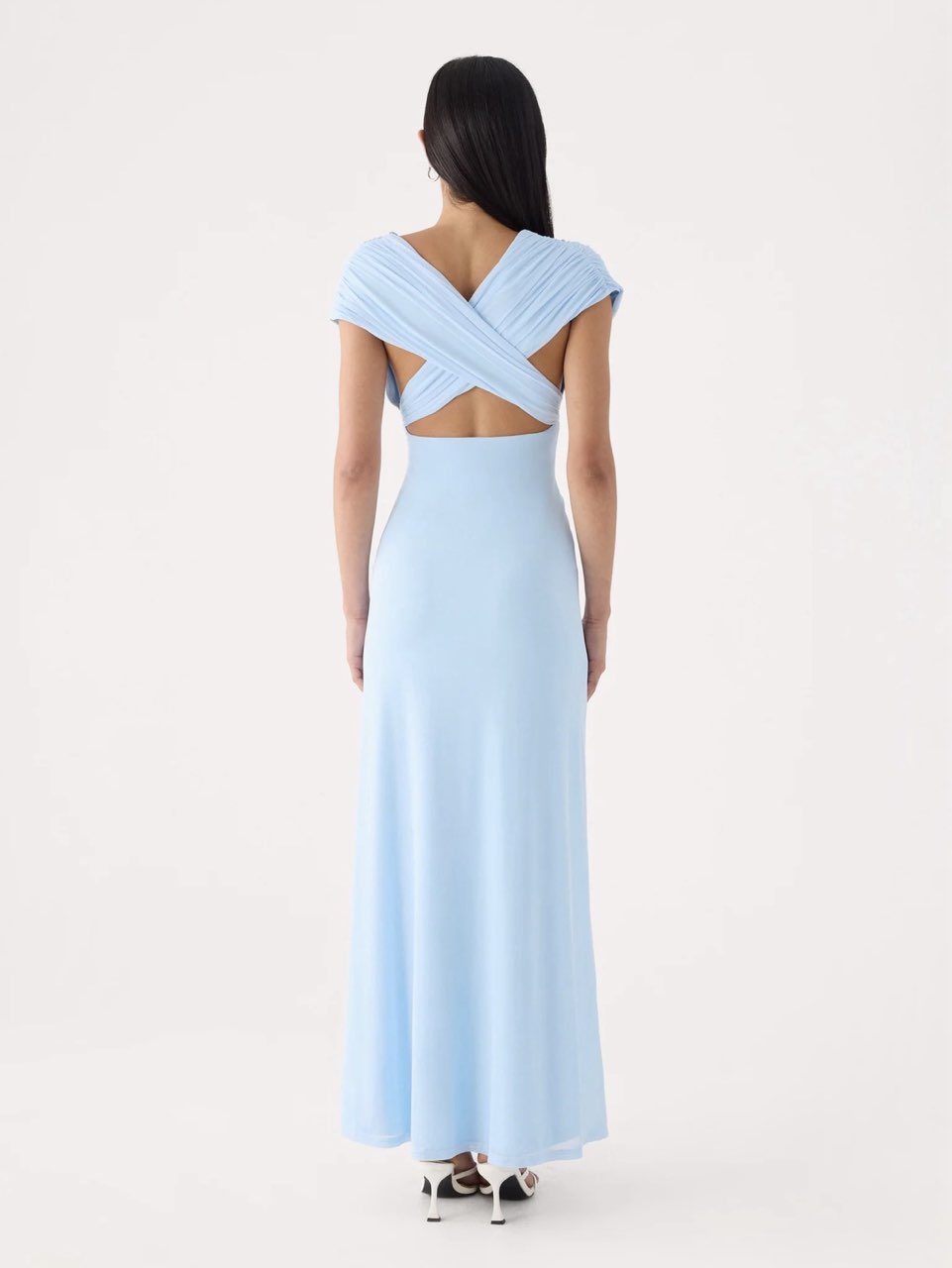 Light Blue Knotted Maxi Dress