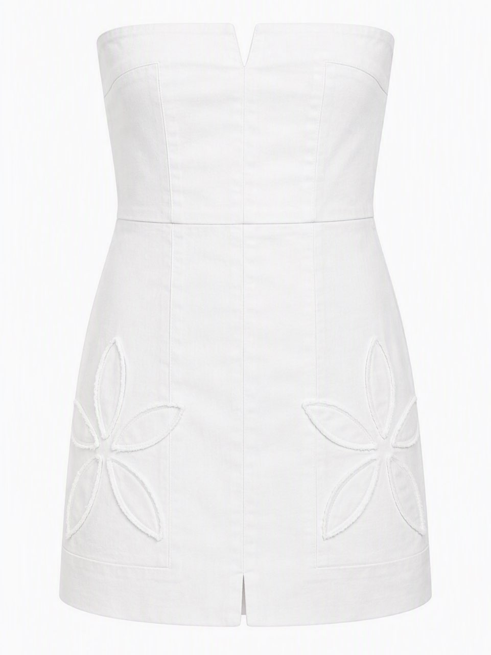 Alexis White Strapless Floral Mini Dress