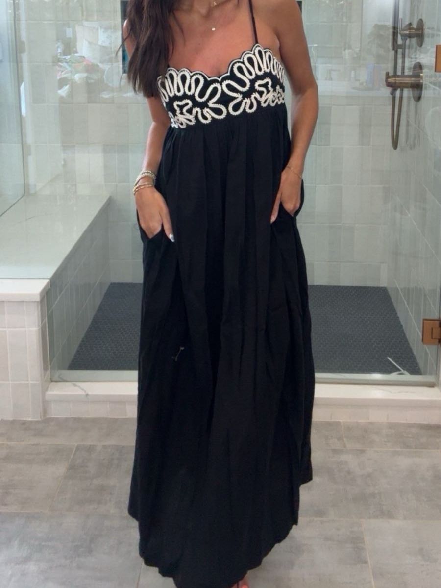 Black maxi dress