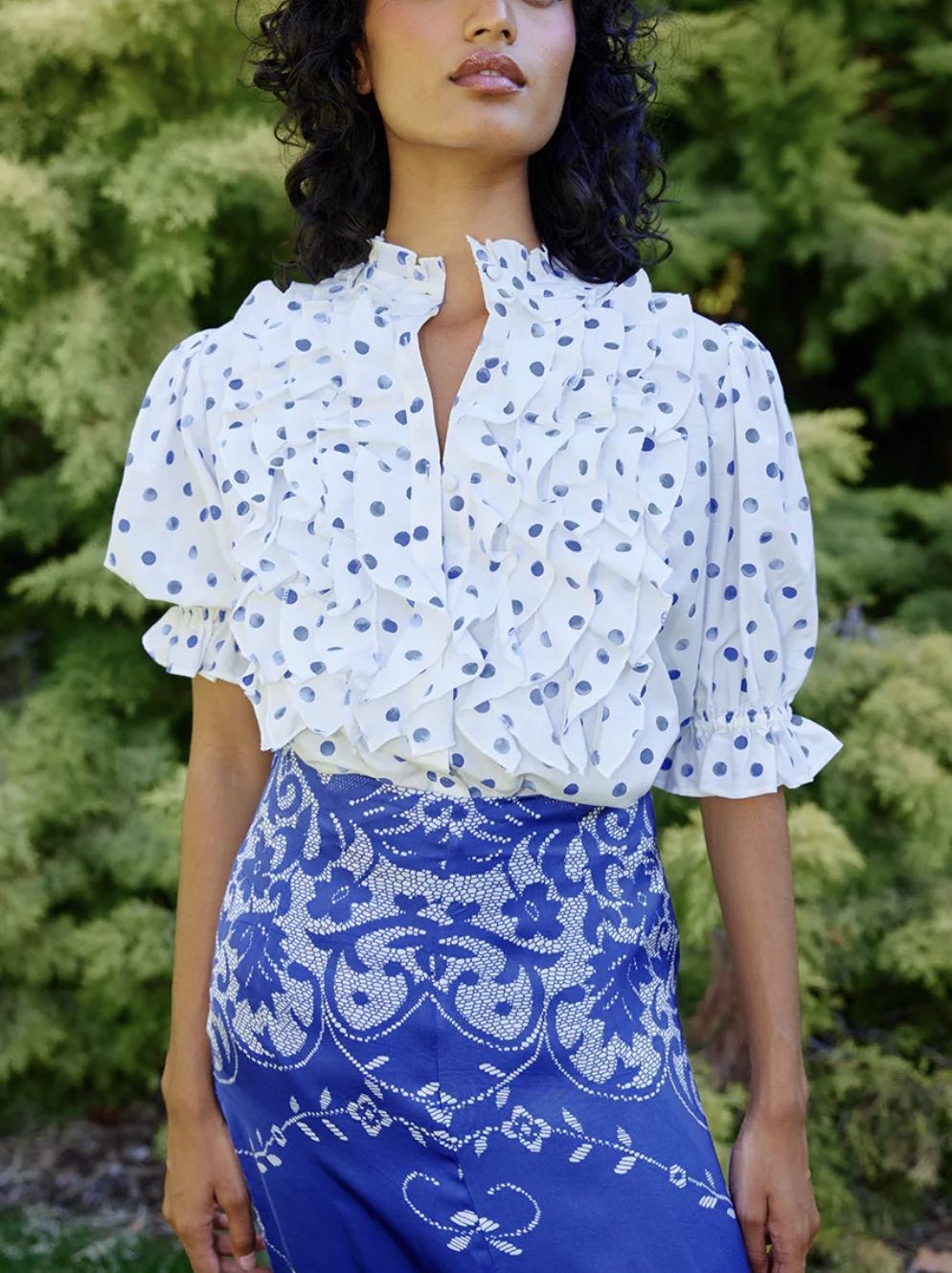 MAVIS BLOUSE ANTIQUE ROYAL