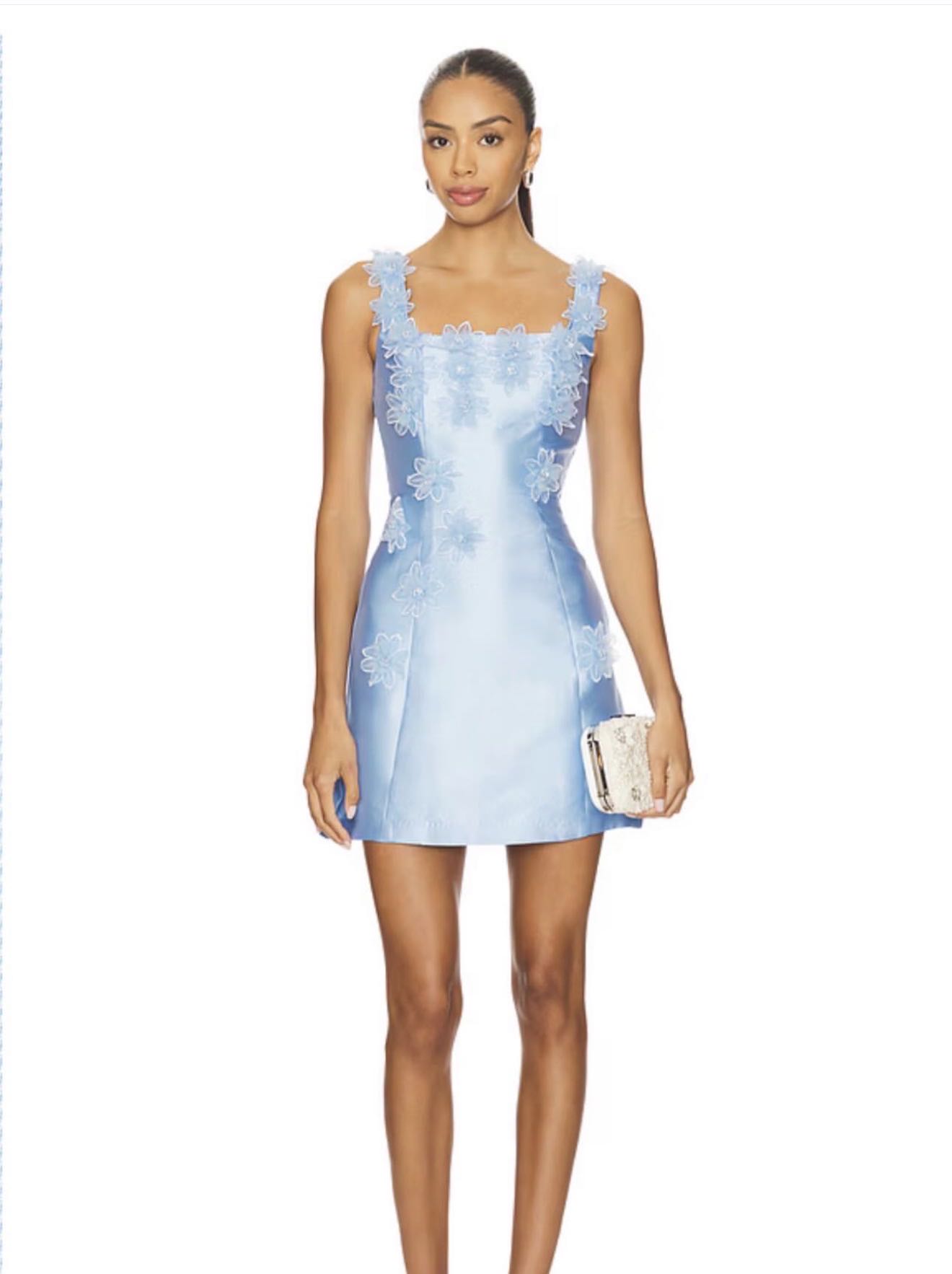 Elliatt Blue Floral Mini Dress