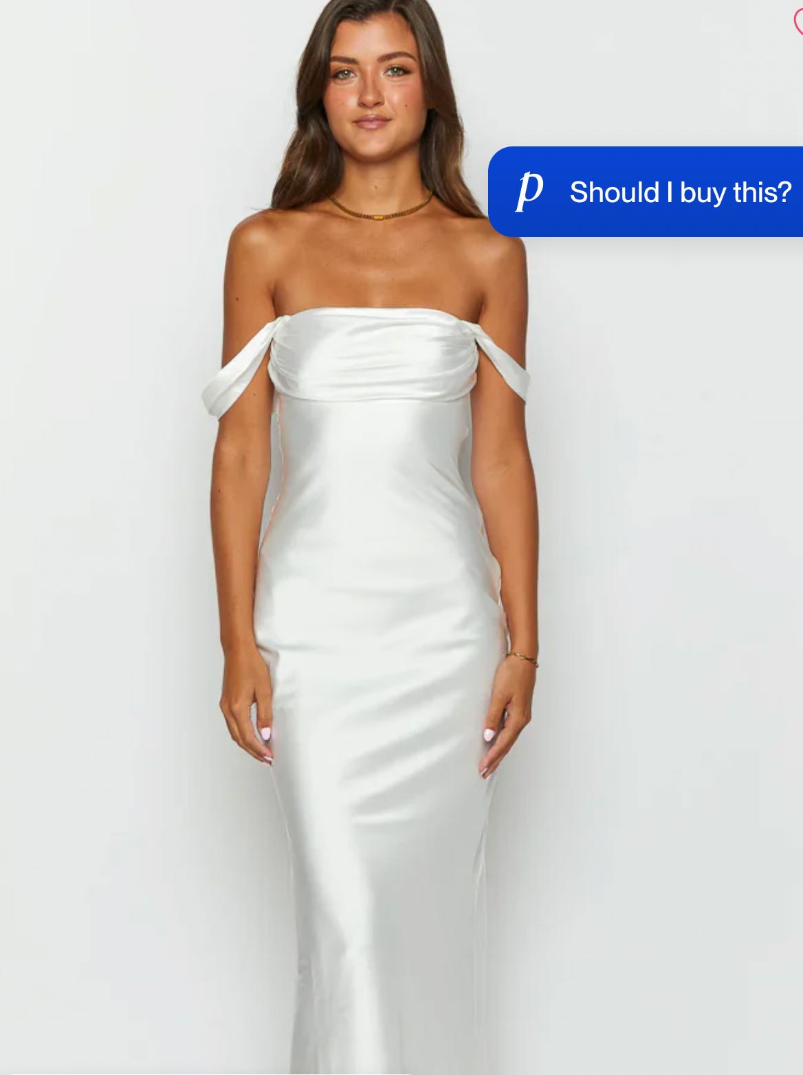 Satin White Formal Dress