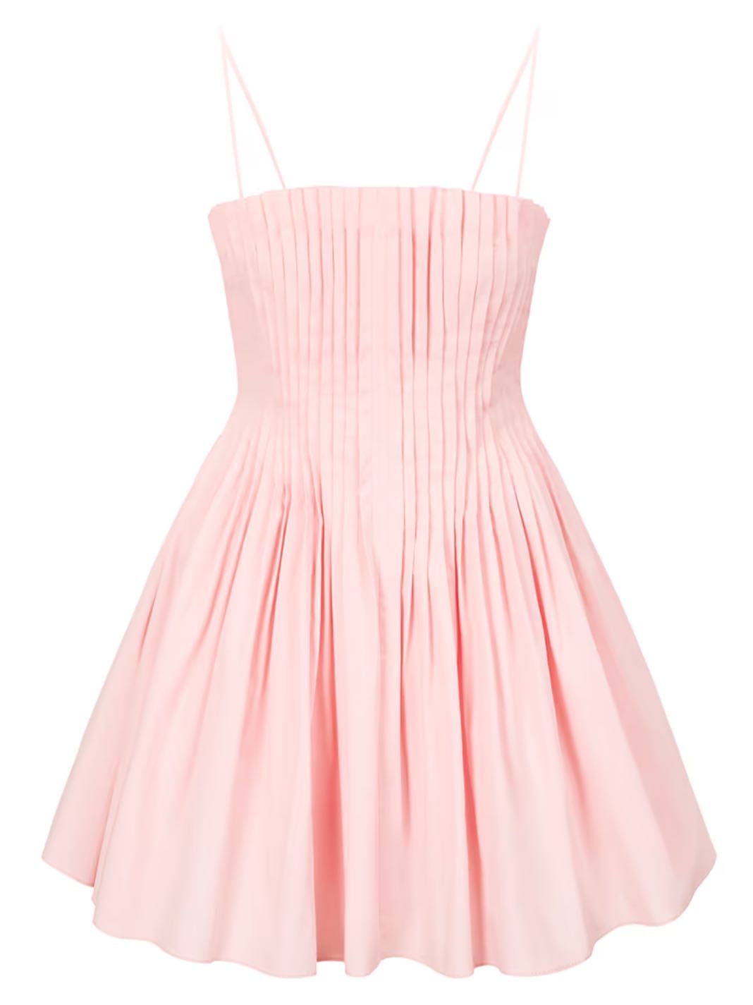 Staud Bella Mini Pleated Dress